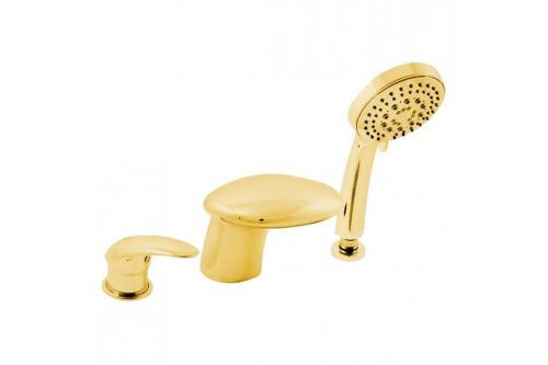 Смеситель RavSlezak D471.5YZ на борт ванны золото