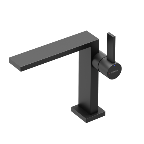 Смеситель Sancos Linn SC9019MB на раковину черный