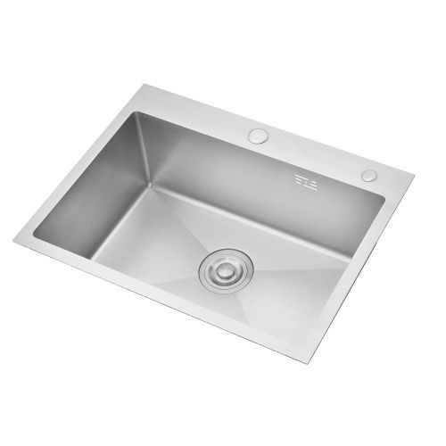 Кухонная мойка Azario Sabrina AZS5050S 50х50 цвет серебро поверхность полированная