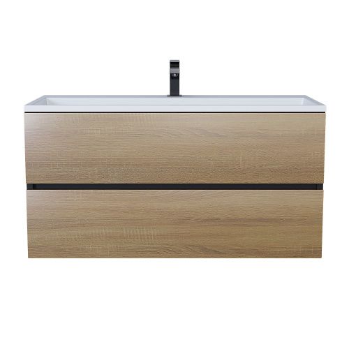 Тумба с раковиной Uperwood Barsa 293020544 100х50 цвет коричневый/черный