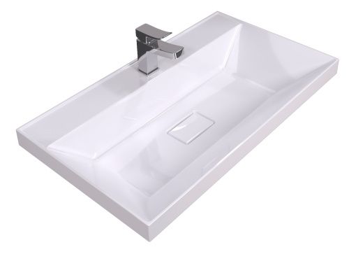 Раковина из искусственного камня Stella Polar Бриз SP-00001480 80х50 встраиваемая цвет белый