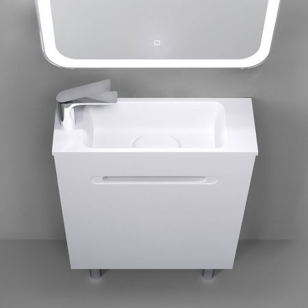 Раковина из искусственного камня Jorno MODUL Mol.08.50/W/JR 50х20 встраиваемая цвет белый - фото 2