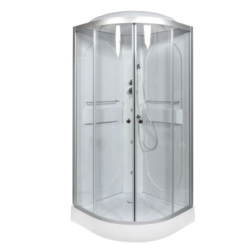 Душевая кабина AvaCan L608GM 80х80 четверть круга с крышей ориентация универсальная