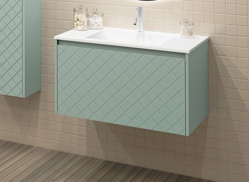 Тумба под раковину IBX Diamante D450802C/ANTRACITAM 80х50 подвесная цвет черный