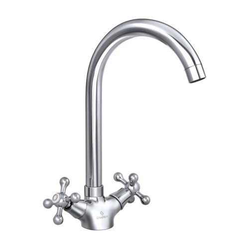 Смеситель для кухни Славен Коттедж СЛ-ДВ-А22 на мойку хром
