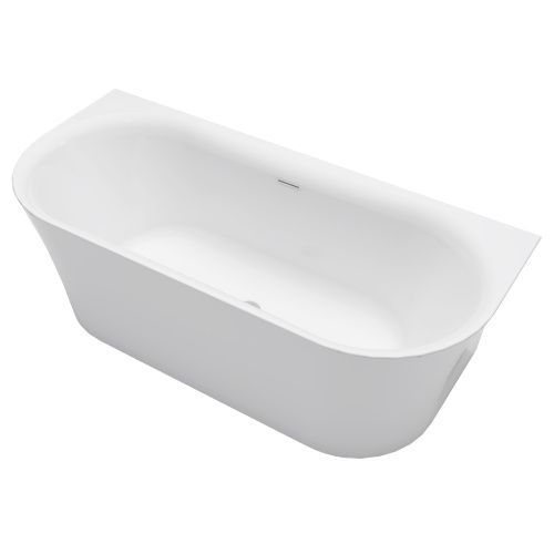 Ванна акриловая Azario ENGELS ENG18075 180х75 пристенная овальная с каркасом