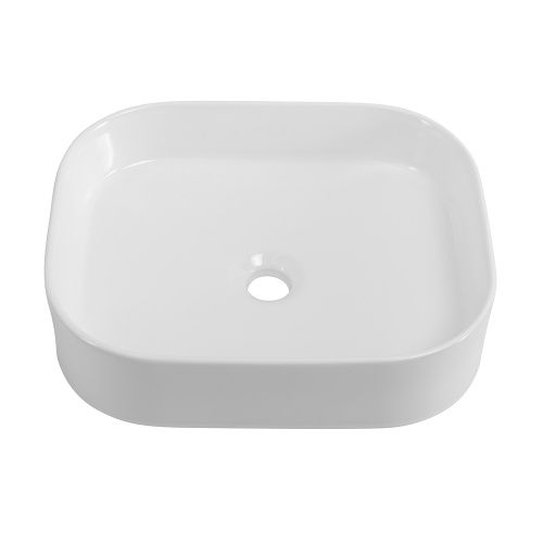 Раковина керамическая Cezares CZR-6450 50х40 накладная цвет белый без отверстий под смеситель