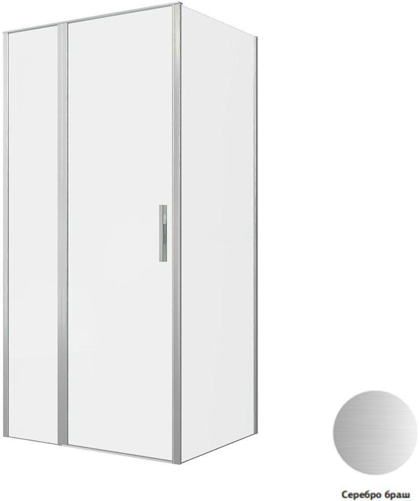 Душевой уголок Allen Brau Priority 3.31029.BA + 3.31044.BA 100х90 стекло прозрачное профиль серебро без поддона