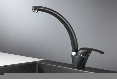 Смеситель для кухни Granula 2024, ЧЁРНЫЙ на мойку черный