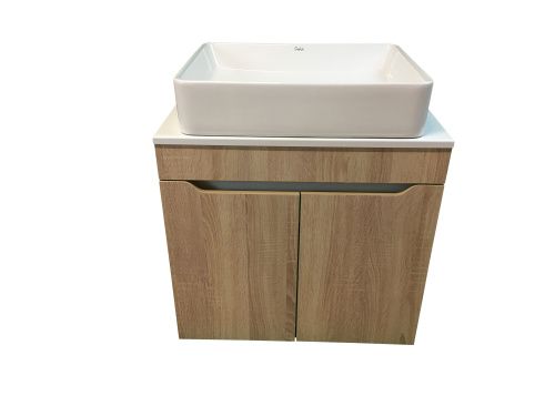 Тумба с раковиной Sintesi STL.W7021_SIN-LVB-APP-407 60х60 подвесная цвет коричневый