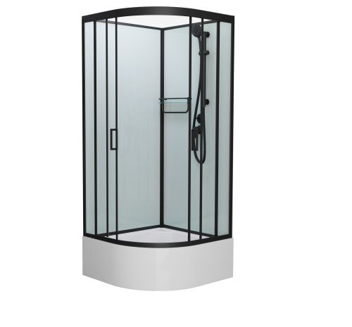 Душевая кабина Frank 150009 100х100 четверть круга без крыши ориентация универсальная