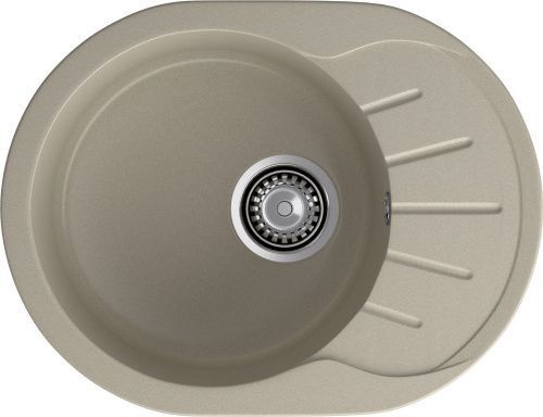 Кухонная мойка Granfest Rondo R-580L топаз 60х45 цвет серый поверхность матовая