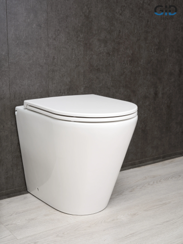 Унитаз приставной Gid Cortado 62211Y белый с сиденьем микролифт безободковый душевой смыв