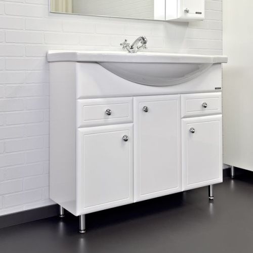 Тумба с раковиной Comforty Сочи 00004134582CF 100х50 напольная цвет белый