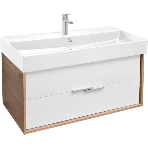 Тумба под раковину Jacob Delafon Vivienne EB1668-E75-J5 100х50 подвесная цвет белый/коричневый