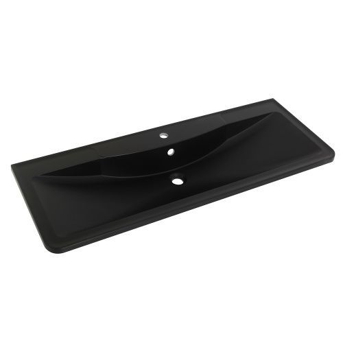 Раковина из искусственного камня BelBagno BB1200/455-LV-ART-ALR-NERO 120х50 накладная цвет черный 1 отверстие под смеситель