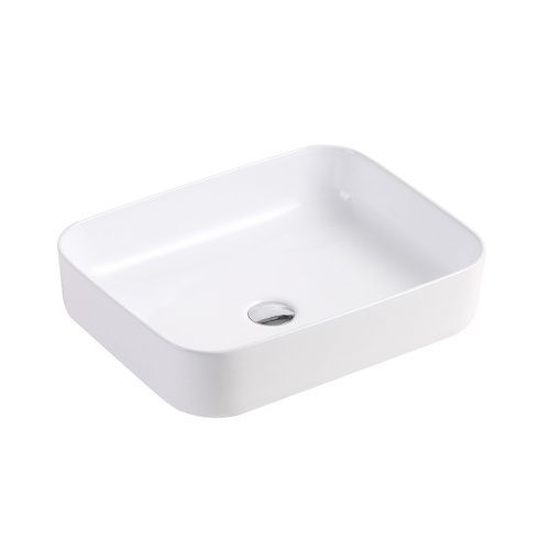 Раковина из сантехнического фарфора WesnaArt Kubus 3010-KUB13 50х40 накладная цвет белый