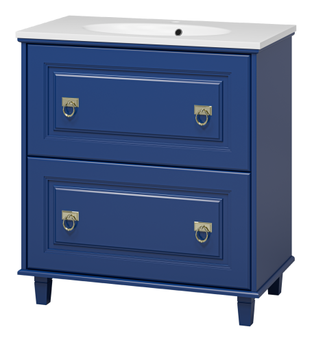 Тумба под раковину Misty Версаль П-Вер07080-11-12Я 80х50 напольная цвет белый/синий