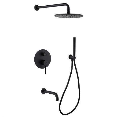 Душевая система Abber AF8117B встраиваемая в стену цвет черный