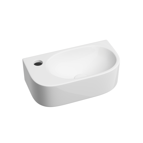 Раковина из сантехнического фарфора Ceramica Nova ELEMENT CN6066R 40х20 подвесная цвет белый 1 отверстие под смеситель