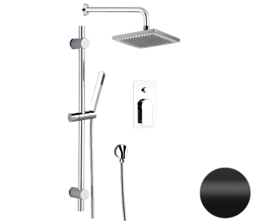 Душевая система Remer Infinity I09S07ONO встраиваемая в стену цвет черный