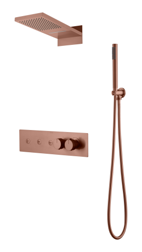Душевая система Boheme Fusion 131-CB встраиваемая в стену цвет медь