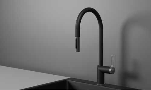Смеситель для кухни Granula 8172, ТУРМАЛИН на мойку черный