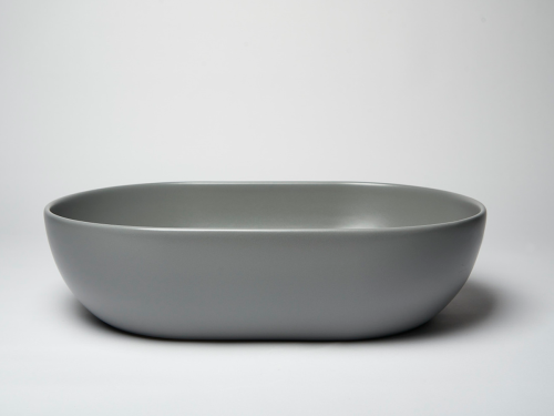 Раковина из сантехнического фарфора Galassia Dream 7308GM 60х40 накладная цвет серый