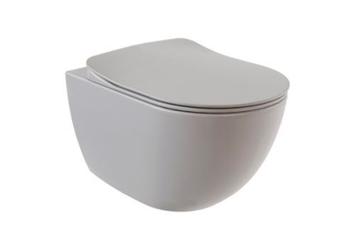 Чаша унитаза подвесная Creavit Free FE322-00CG00E-0000 цвет светло-серый без сиденья смыв торнадо