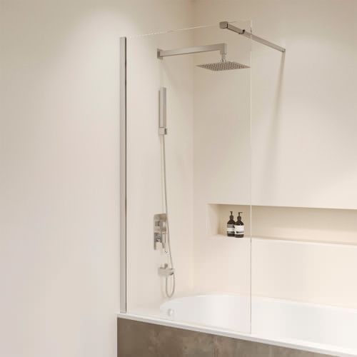 Душевая шторка на ванну RGW Screens 35115209-11 90х150 стекло прозрачное профиль хром ориентация универсальная