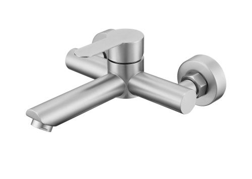 Смеситель для ванны и душа Fmark FS8202 настенный сатин