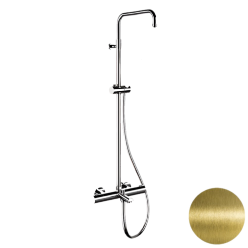 Душевая стойка Remer Elegance EQ34ASSDVO настенная цвет бронза с термостатом