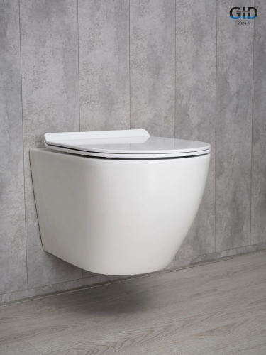 Унитаз подвесной Gid Convexo 62256Y белый с сиденьем микролифт безободковый смыв торнадо