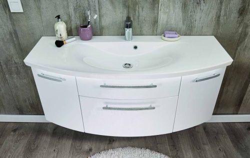 Раковина из искусственного камня Puris Vuelta WME6340B1 140х50 накладная цвет белый 1 отверстие под смеситель