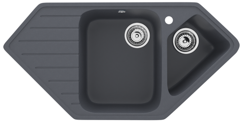 Кухонная мойка Ulgran Classic U-409-343 95х50 цвет серый