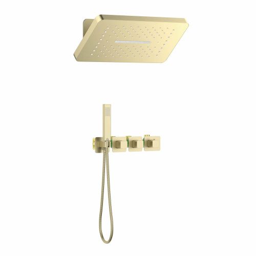 Душевая система Timo Petruma SX-5249/17SM встраиваемая в стену цвет золото с термостатом