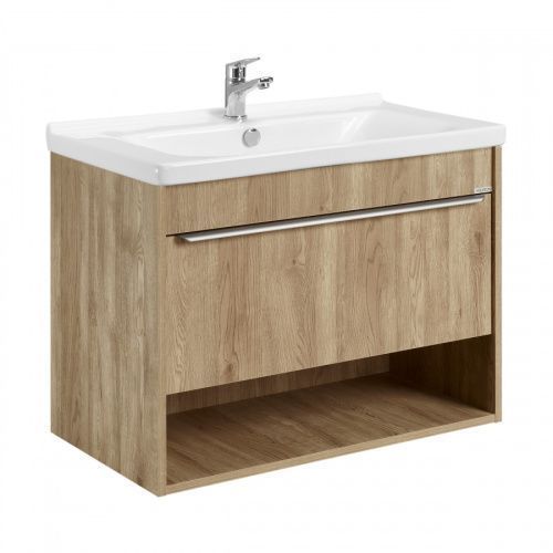 Тумба под раковину Aquaton Хоуп 1A287301HP6C0 80х40 подвесная цвет коричневый