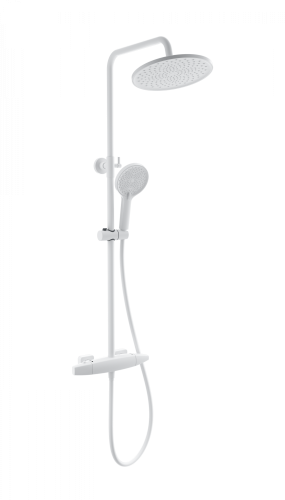 Душевая стойка Wonzon & Woghand Neo WW-B3035-A2-MW настенная цвет белый с термостатом
