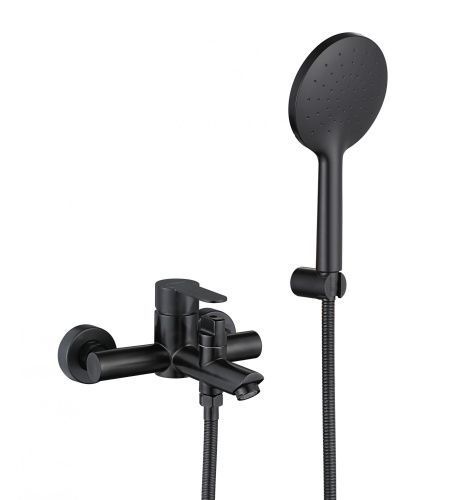 Смеситель для ванны и душа Fmark FS8204H настенный черный