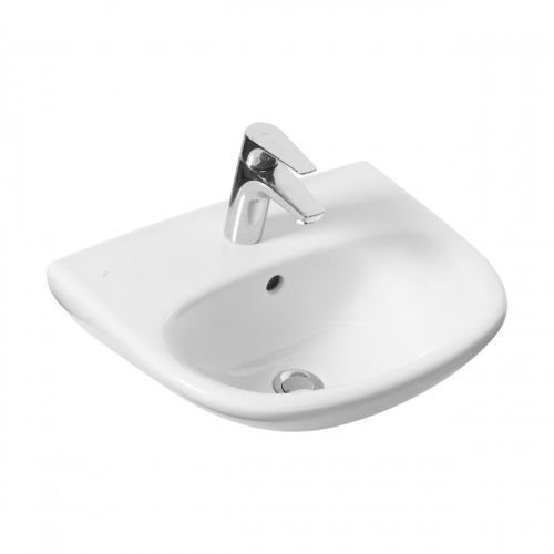 Раковина из сантехнического фарфора Jika Zeta 8103900001049 50х40 подвесная цвет белый 1 отверстие под смеситель