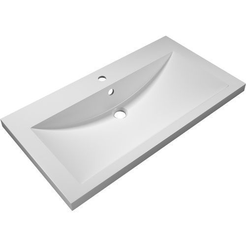 Раковина из искусственного камня Florentina Анита 900 10.150.00900.001 90х50 накладная цвет белый 1 отверстие под смеситель