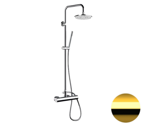 Душевая стойка Remer Minimal N37RX7MMM20DO настенная цвет золото