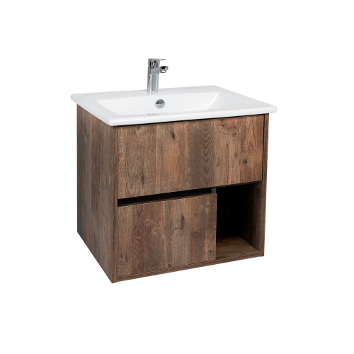 Тумба под раковину Viant Люксембург VLUX75ELD-T2YP 70х40 подвесная цвет коричневый