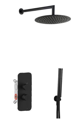 Душевая система AQG Urban 19URBER23205 встраиваемая в стену цвет черный