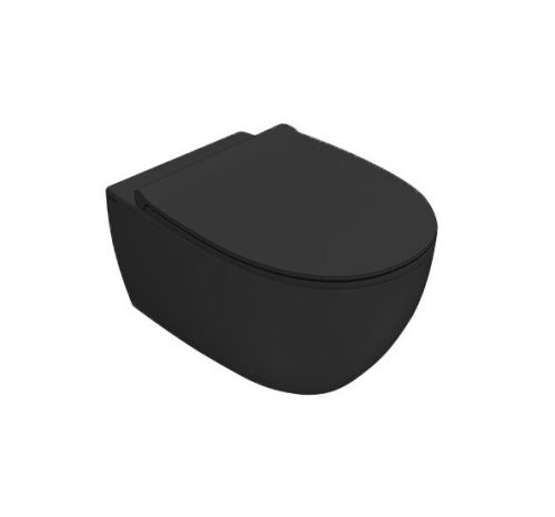 Чаша унитаза подвесная Globo 4ALL MDS03AR цвет черный без сиденья безободковая смыв торнадо