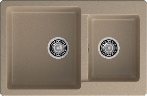 Кухонная мойка Granfest Practik P-780K песочный 80х50 цвет бежевый поверхность матовая