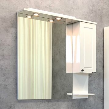 Зеркало-шкаф Comforty Севилья 00003132625CF 80х80 подвесной цвет белый