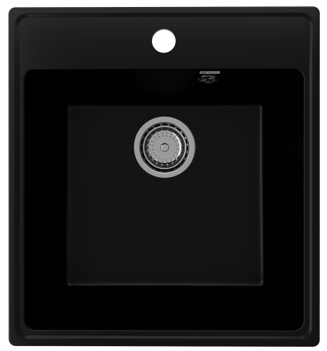 Кухонная мойка Ulgran Quartz Forte 460-07 45х50 цвет черный