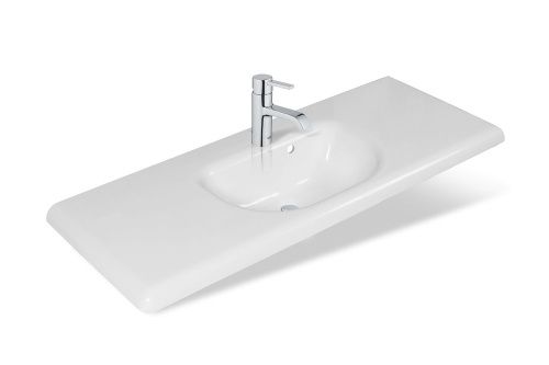 Раковина из искусственного камня Эстет Оливия ФР-00014957 120х50 накладная цвет белый 1 отверстие под смеситель