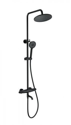 Душевая стойка Wonzon & Woghand Capsule WW-B3031-A2-MB настенная цвет черный с термостатом